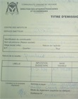 Titre d'émission - permis de construire